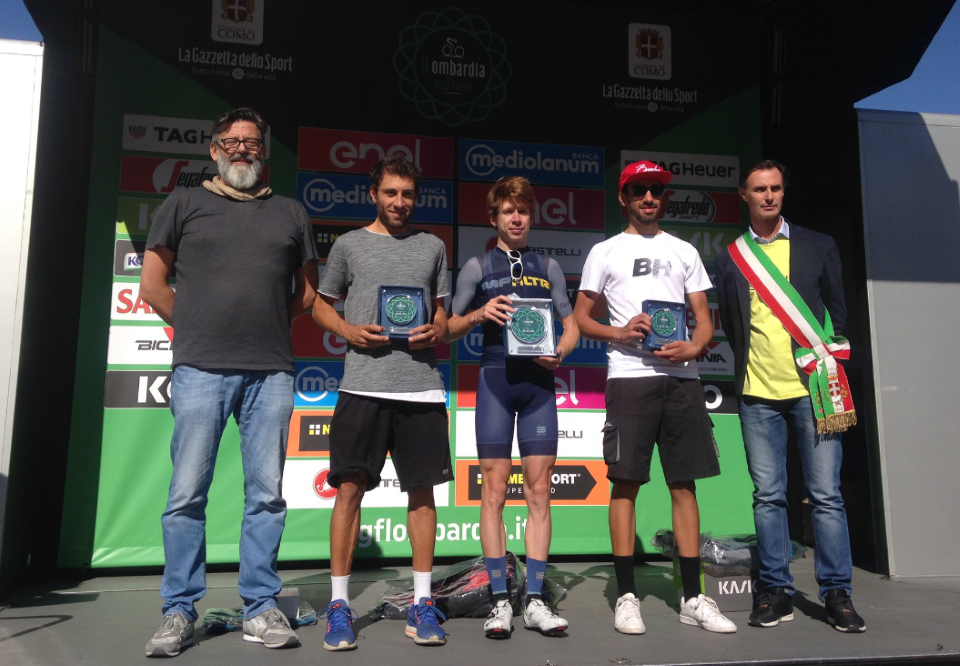 Paolo Castelnovo crossed finish line after 3h 15m 43 secs to take victory for the men.