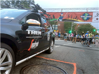 Trek-Segafredo Team Car Led 2,500 cyclists out onto their chosen route