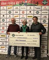 “Homeless Solutions” (Left to right)  Marty Epstein, Founder of Gran Fondo NJ and Marty’s Reliable Cycle, Laura Lannin , Chief Financial Officer of Homeless Solutions Morristown,  Bill Ruddick, Executive Director of Gran Fondo NJ
