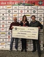 “NJBWC” (Left to right)  Marty Epstein, Founder of Gran Fondo NJ and Marty’s Reliable Cycle, Cyndi Steiner, Executive Director of the New Jersey Bike and Walk Coalition,  Bill Ruddick, Executive Director of Gran Fondo NJ
