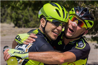 Ossies Assem and Dermot Kealey from Finchley RT celebrate finishing the Tour of the Gila