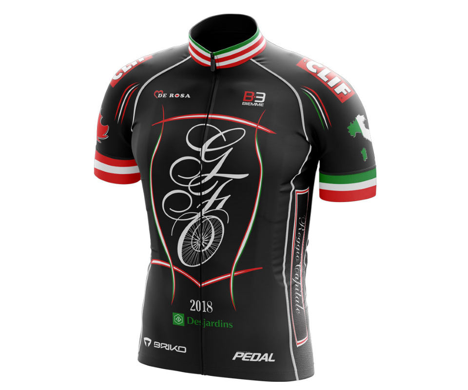 2018 Desjardins GranFondo Ottawa Custom full zip Italian cycling jersey by Biemme