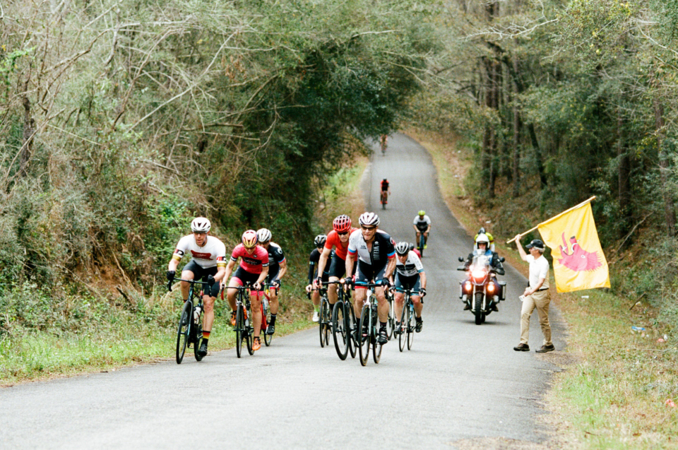 The RED BLUFF Gran Fondo distance of 103.5 miles includes challenging roads 