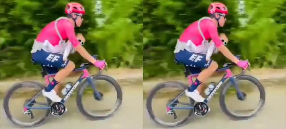 Rigoberto Urán apologizes after riding with Baby Daughter strapped to his Chest