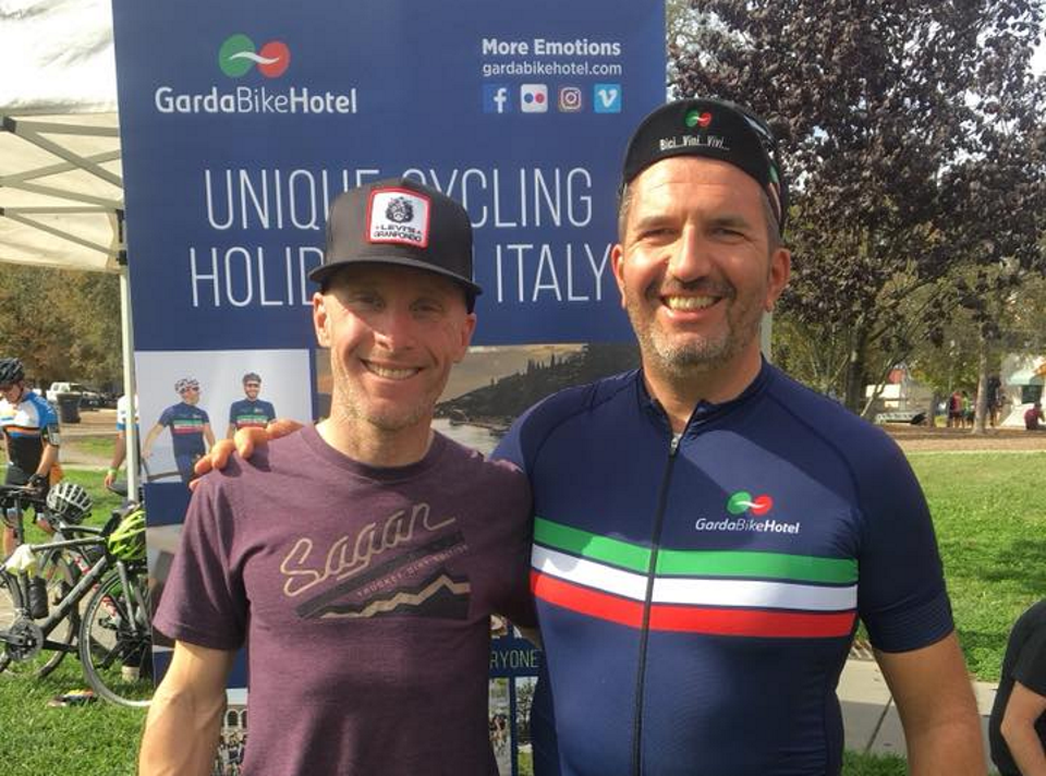 Ex-Professional cyclist Levi Leipheimer and Bike Manager and Founder of Garda Bike Hotel Nicola Verdolin