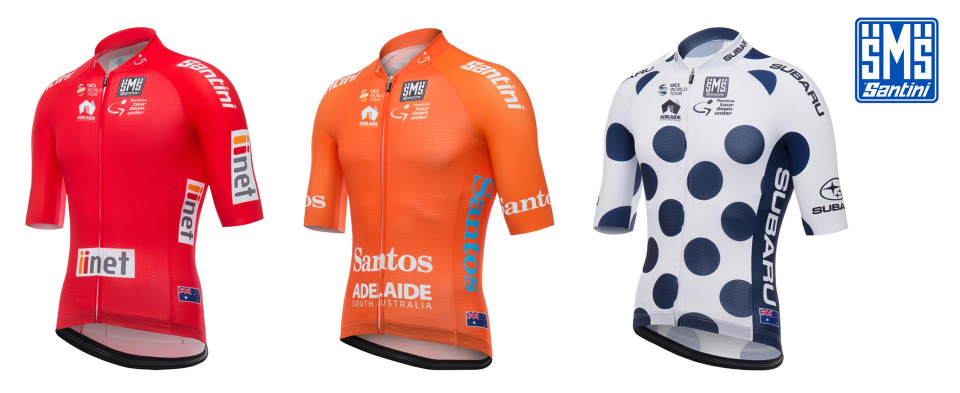  2017  Tour Down Under leader jerseys by Santini