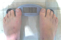 I was nearly 177 pounds (80 kilos) at the start