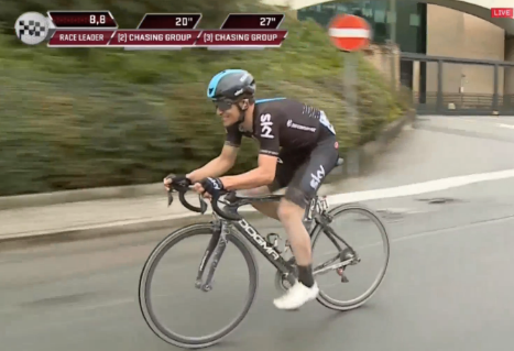 Kwiatkowski has attacked with 8 kms to go. Can he stay away?
