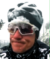 Defending champion Michal Kwiatkowski enjoying the snow recon