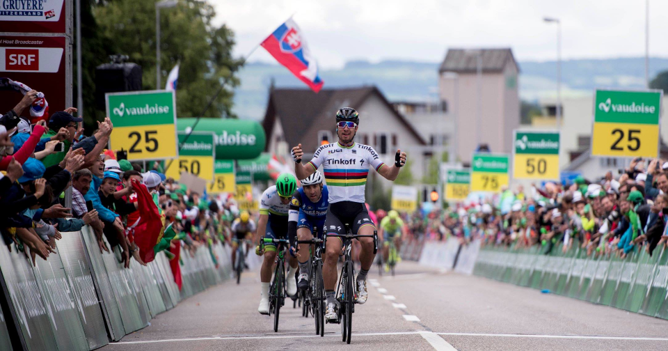 Sagan sprints to win stage 2 of Tour de Suisse