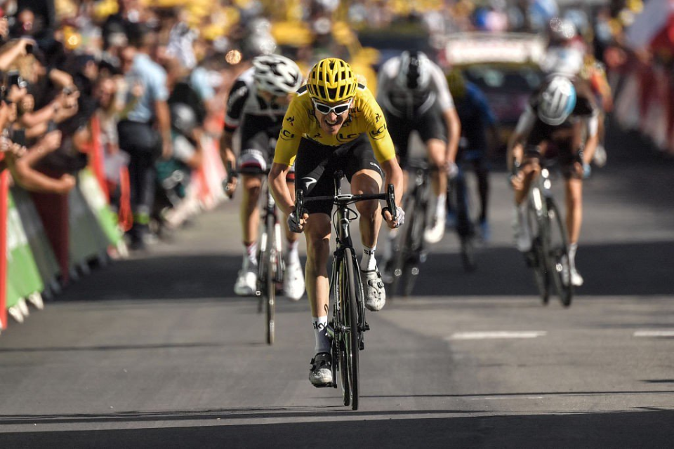 Geraint Thomas is the first British Rider to win on L'Alpe d'Huez