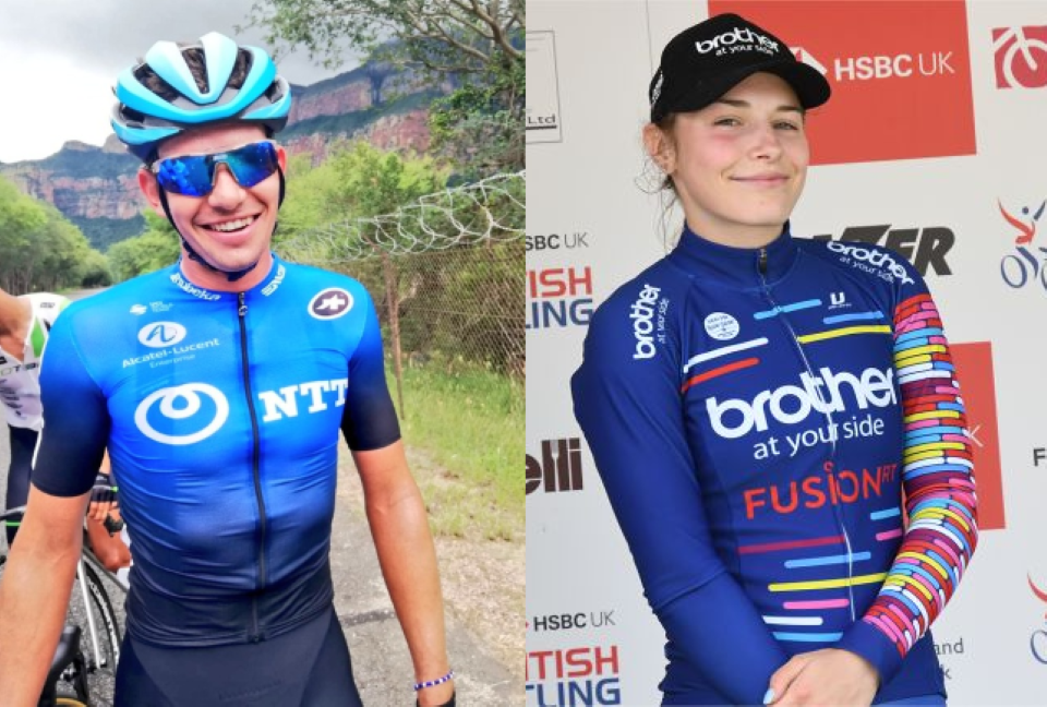 April Tacey and Ryan Gibbons win stage 1 of the Virtual Tour de France
