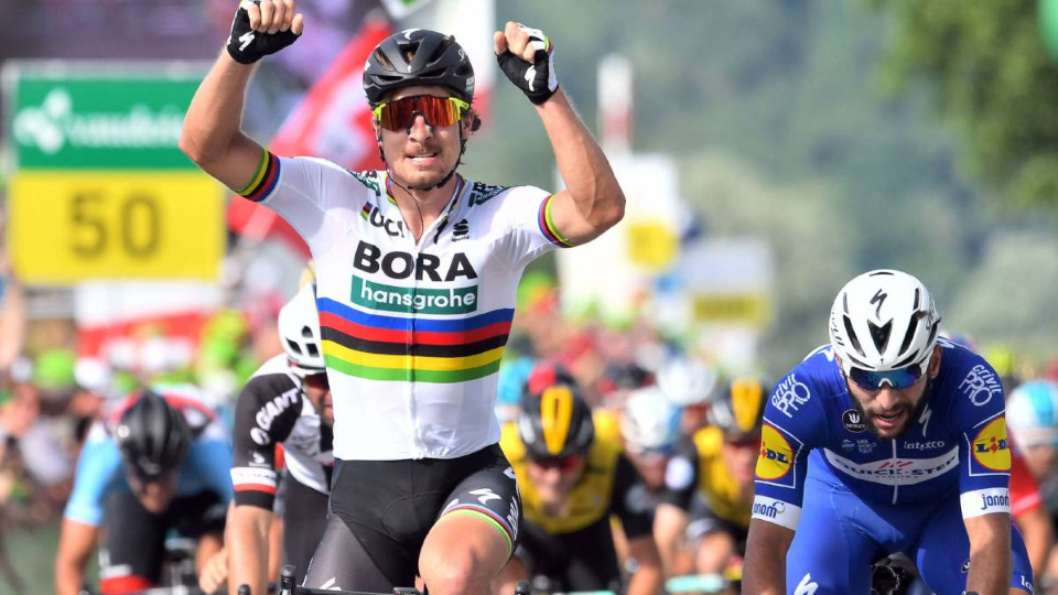 Peter Sagan Sprints to Stage 2 win at the Tour de Suisse