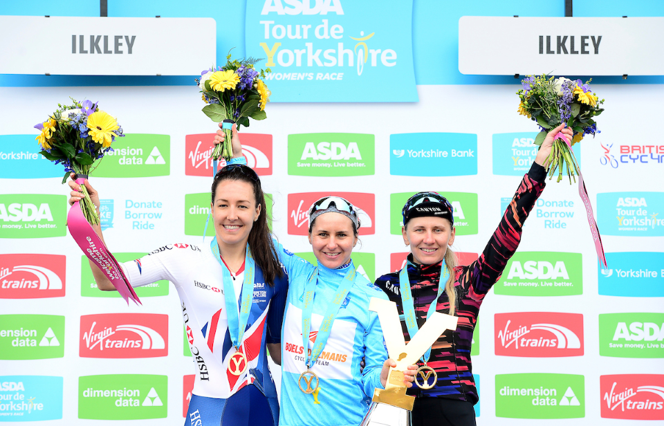 American pro cyclist Megan Guarnier wins the UK's Tour de Yorkshire