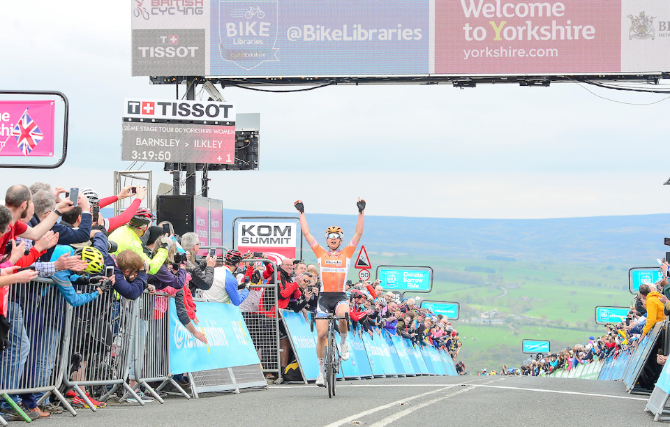 American pro cyclist Megan Guarnier wins the UK's Tour de Yorkshire