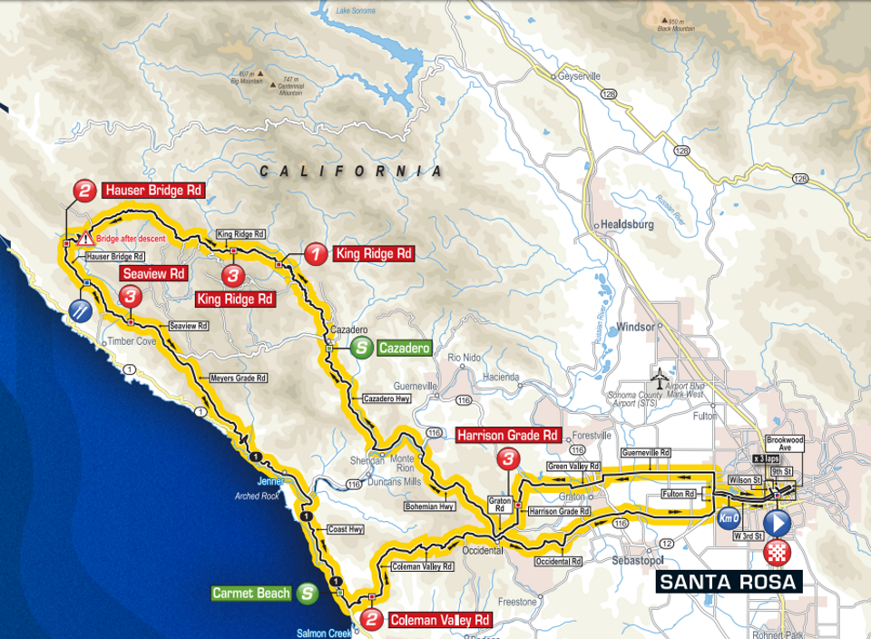 Stage 7 of the AMGEN Tour of California, May 21st, will visit the same roads and climbs of the 8th annual Levi’s Gran Fondo