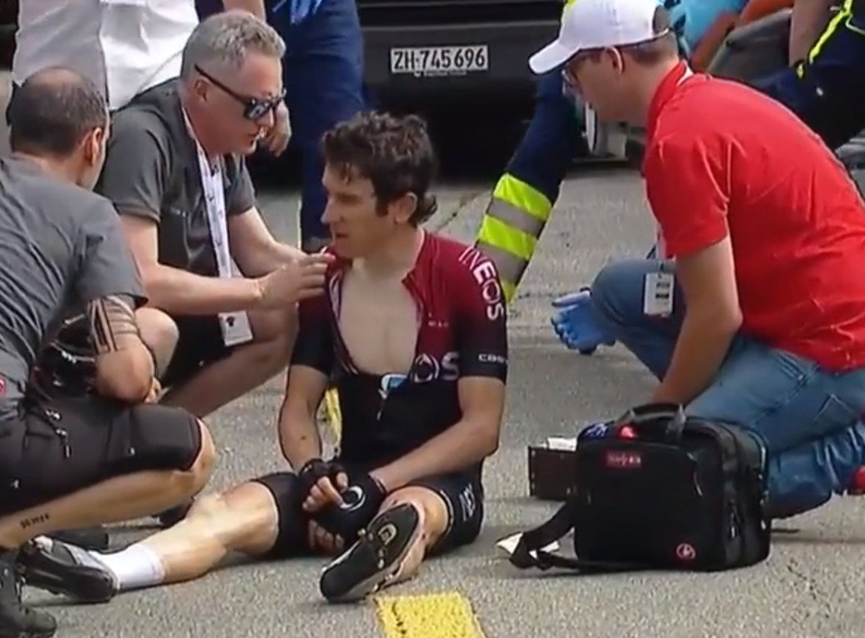 Geraint Thomas Crashes out of Tour de Suisse