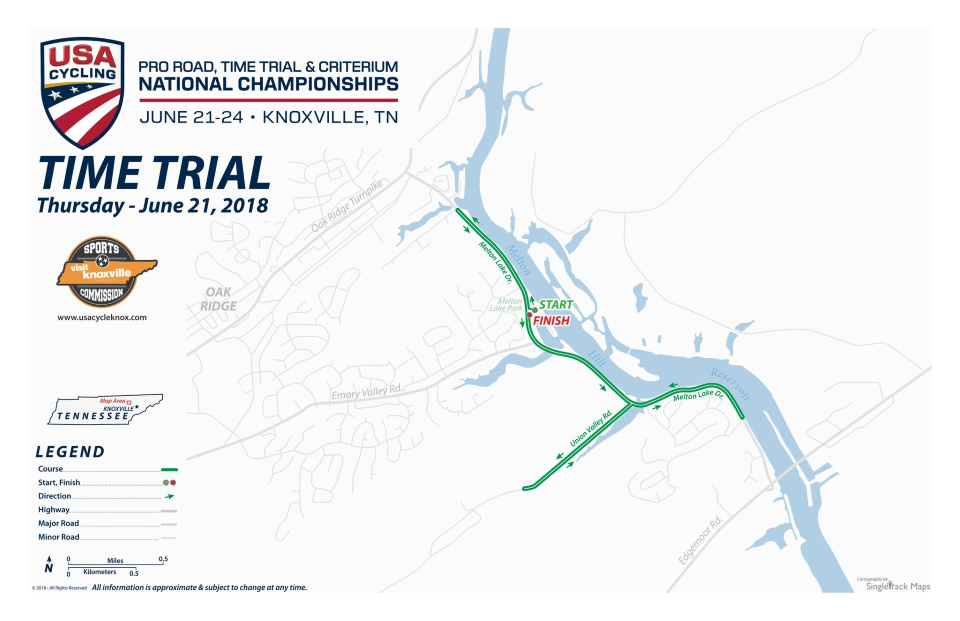 2018 USA Cycling Professional National Championships - Time Trial Course