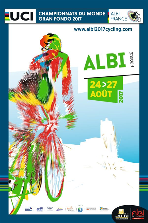 Official Poster of the Granfondo World Championships, Albi 2017 Credit: UCI Albi Gran Fondo